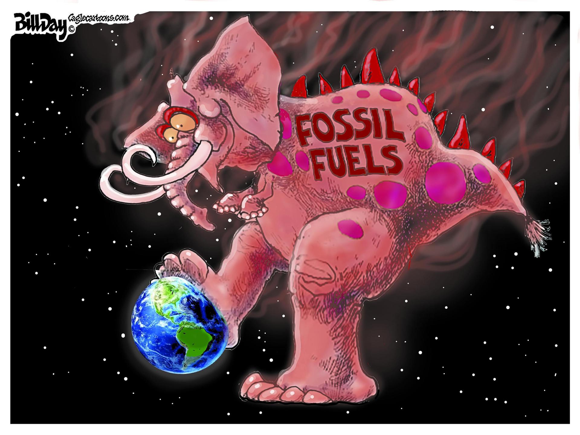 The Korea Times Publishes Opinion Piece 'Fossil Fuels Creature Crushes Earth'
