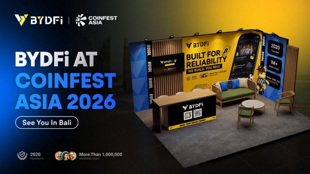 BYDFi se suma a Coinfest Asia 2026 como patrocinador Gold y se reúne con instituciones, desarrolladores y traders en Bali