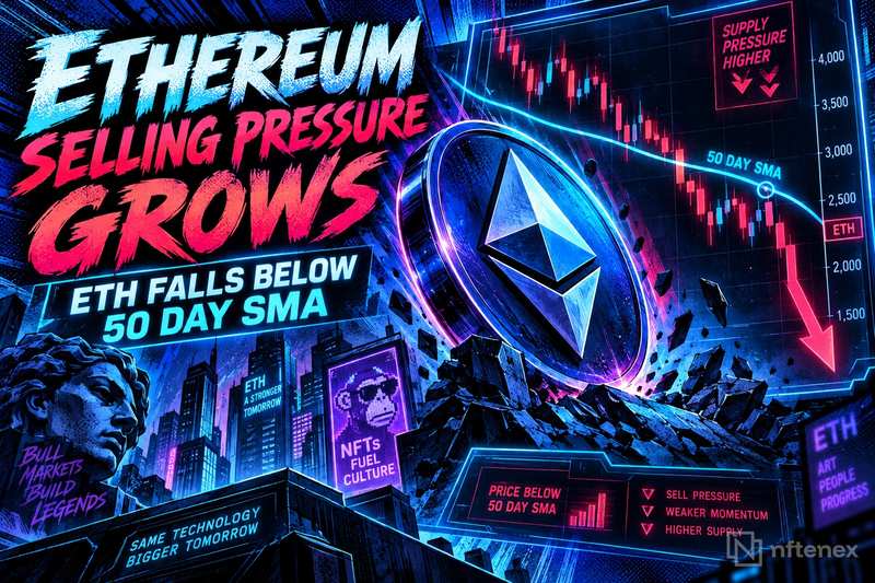 Продавное давление на Ethereum растет: ETH опустился ниже 50-дневной SMA