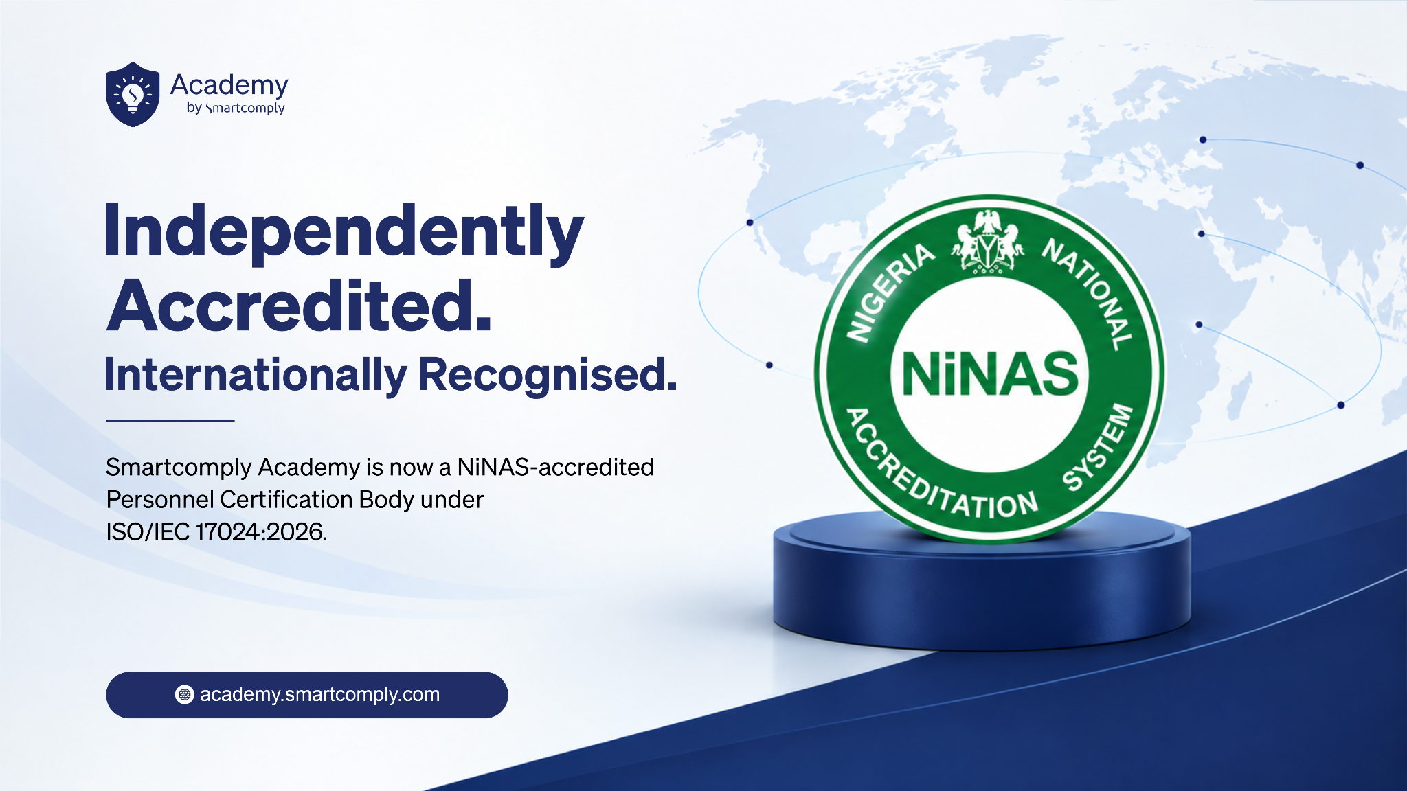 Smartcomply Academy uzyskało akredytację jednostki certyfikującej osoby zgodnie z ISO/IEC 17024:2026 od nigeryjskiego NiNAS