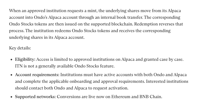 Ondo Finance umożliwia zatwierdzonym instytucjom emitowanie tokenizowanych akcji z udziałów przechowywanych w Alpaca