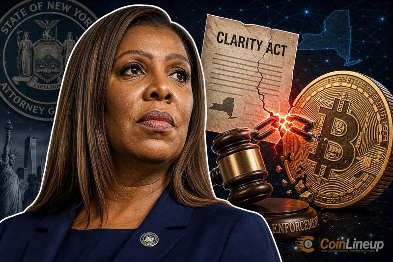 Летиция Джеймс заявила, что законопроект CLARITY Act может ослабить крипторегулирование в Нью-Йорке