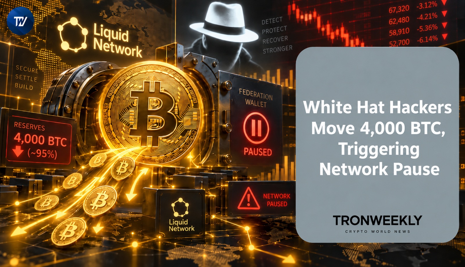 La Liquid Network sospende l'attività dopo il prelievo di 4.000 BTC da parte di white hat hackers dalla federation wallet