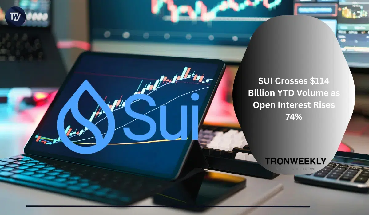 SUI Supera i 114 Miliardi di Dollari in Volume di Token dall'Inizio dell'Anno, l'Open Interest del DEX Perpetuo Cresce del 74%