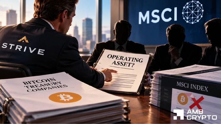 Strive contesta la proposta MSCI di escludere le società Bitcoin treasury, chiedendo un 'percorso di qualificazione futuro'