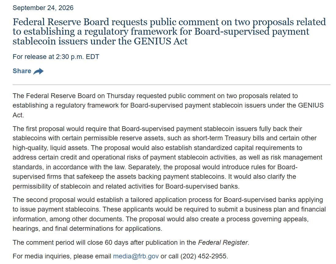Federal Reserve Proposes Two-Day Redemption Limit and Capital Buffers for Supervised Stablecoin Issuers