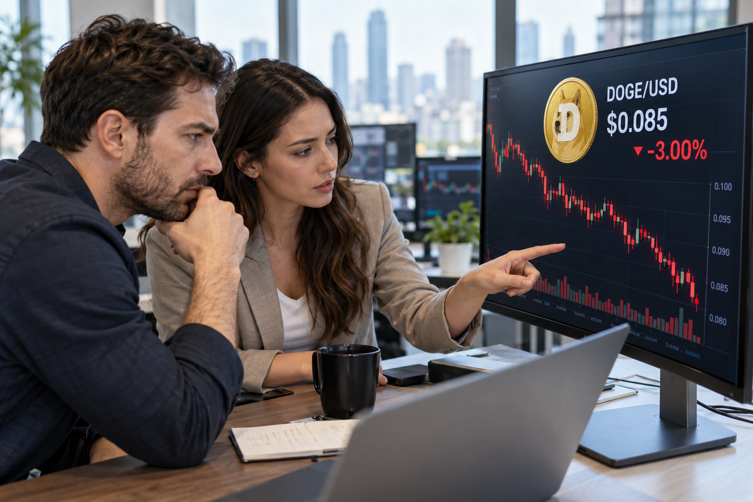 Dogecoin perde l'11% nella settimana mentre i portafogli whale riducono le posizioni