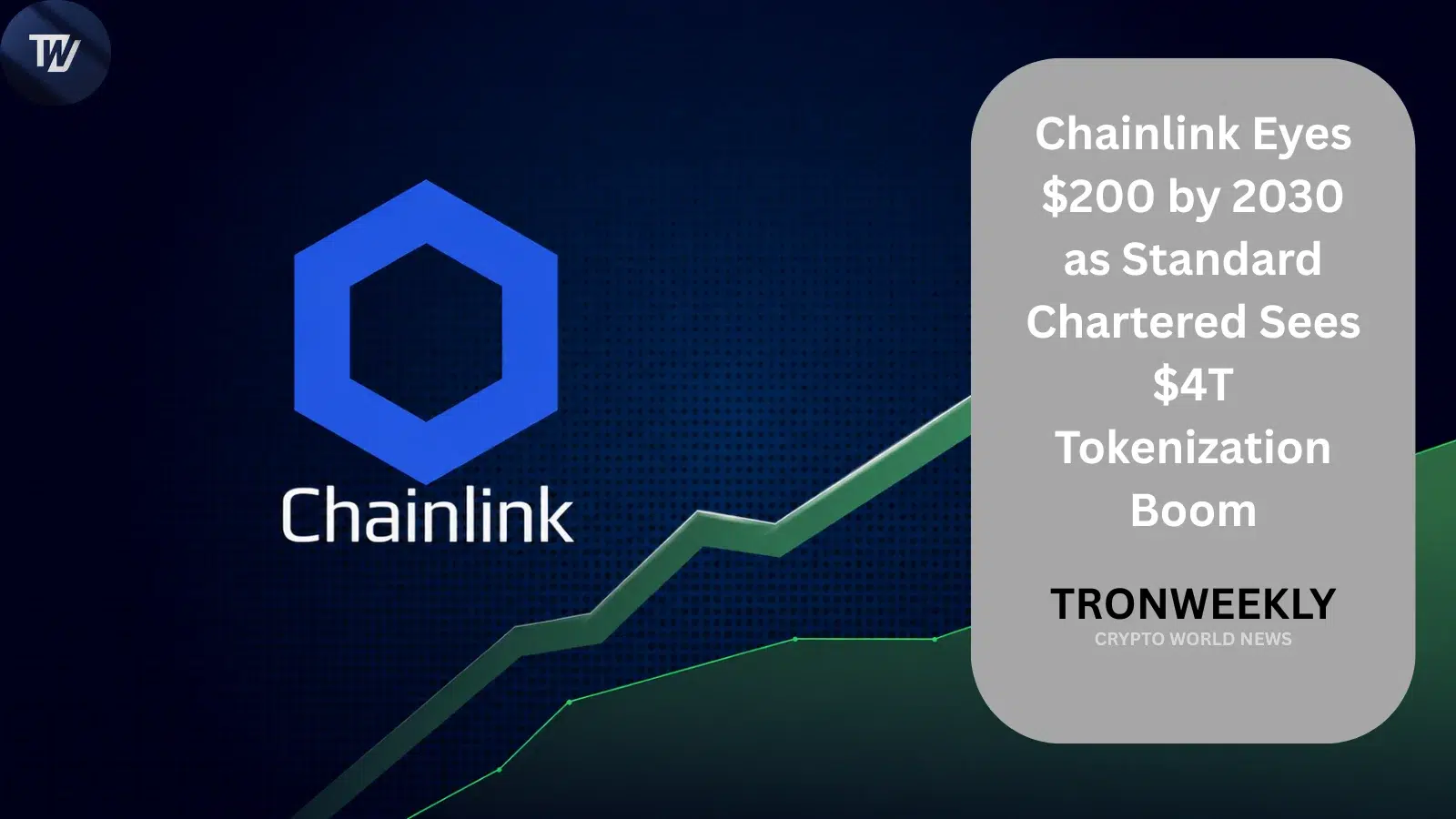 Chainlink apunta a $200 para 2030 mientras Standard Chartered pronostica un auge de tokenización de $4 billones