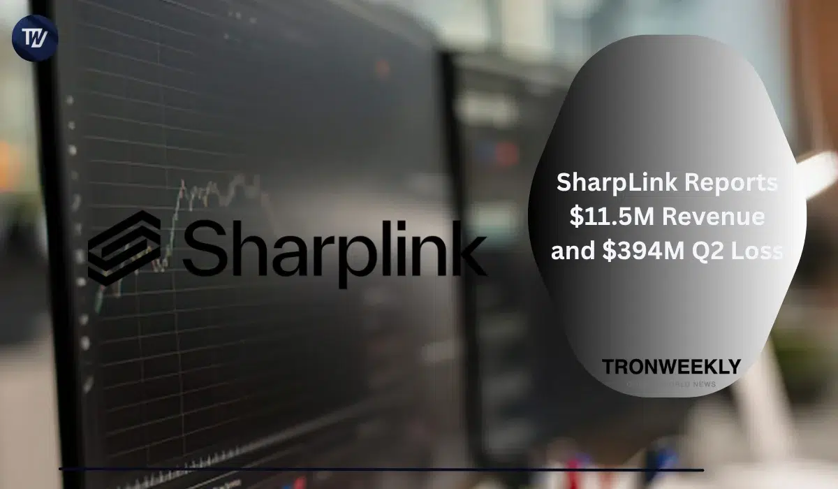 SharpLink Riporta Ricavi Q2 di 11,5 Milioni di Dollari e Una Perdite Netta di 394,3 Milioni Guidata Dalle Perdite Crypto Non Realizzate
