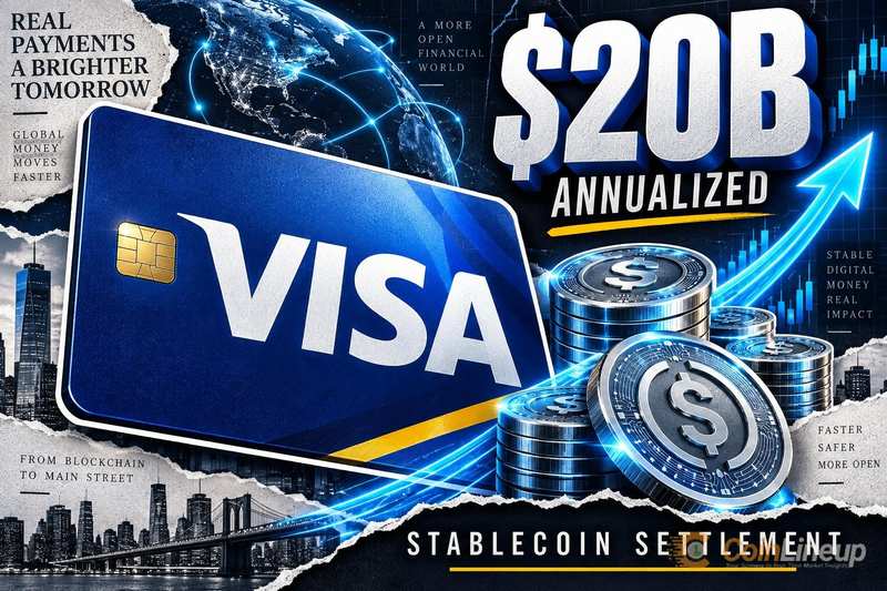 Visaのステーブルコイン決済、年率換算で200億ドル超に