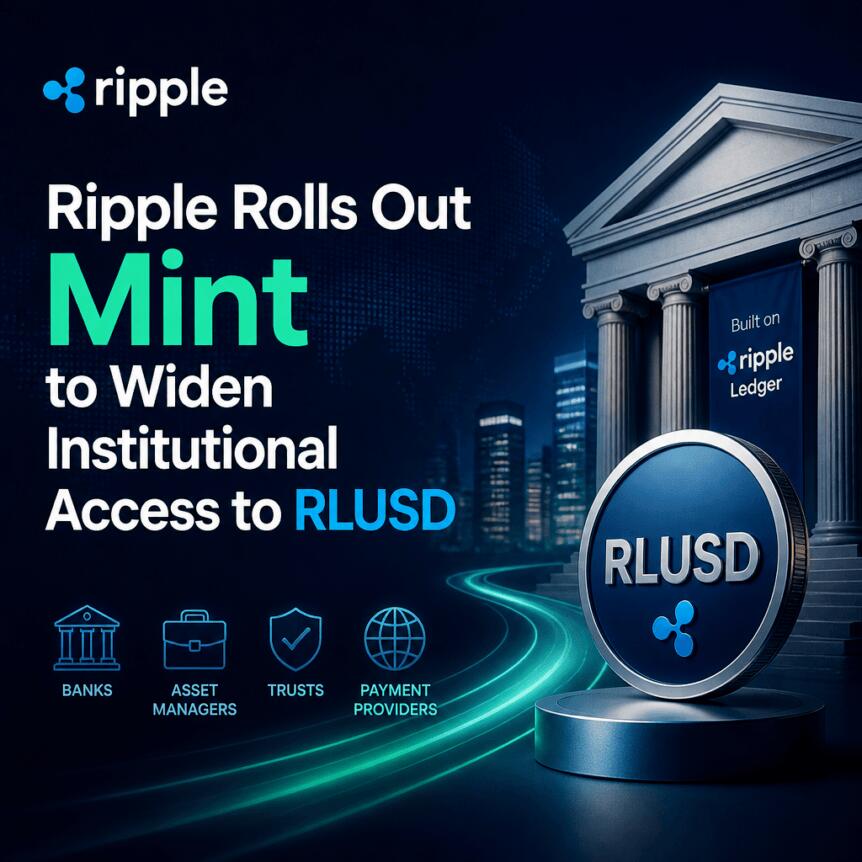 Ripple запускает Ripple Mint для расширения институционального доступа к RLUSD