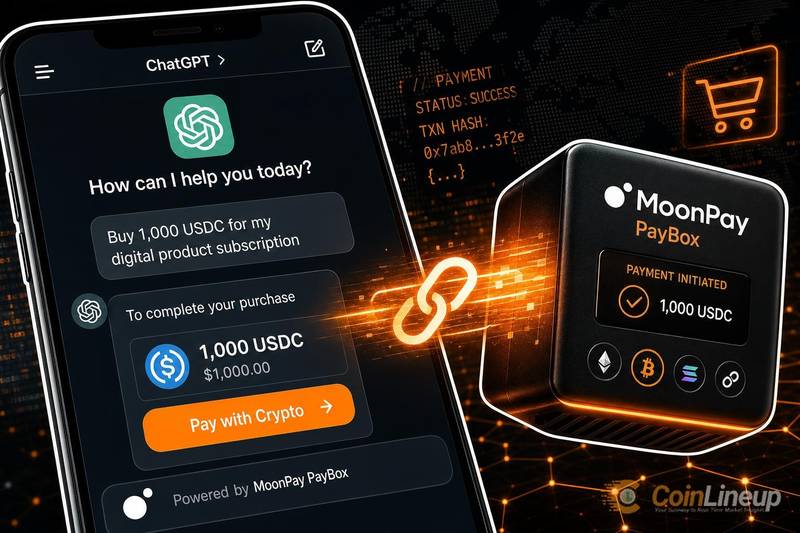 MoonPay 推出 PayBox,支持通过 ChatGPT 等 AI 助手进行加密支付