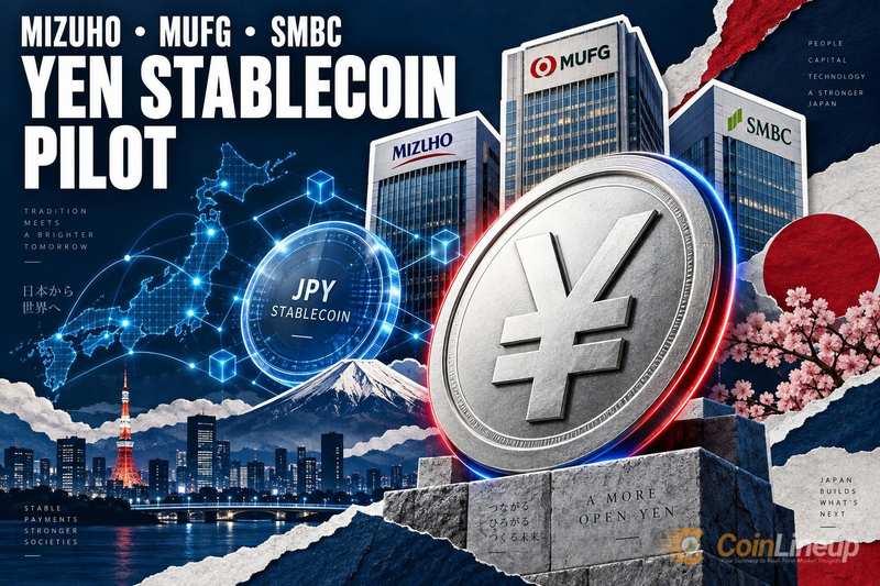 Mizuho, MUFG и SMBC завершили совместный пилотный проект по стейблкоину, привязанному к иене, для трансграничных платежей