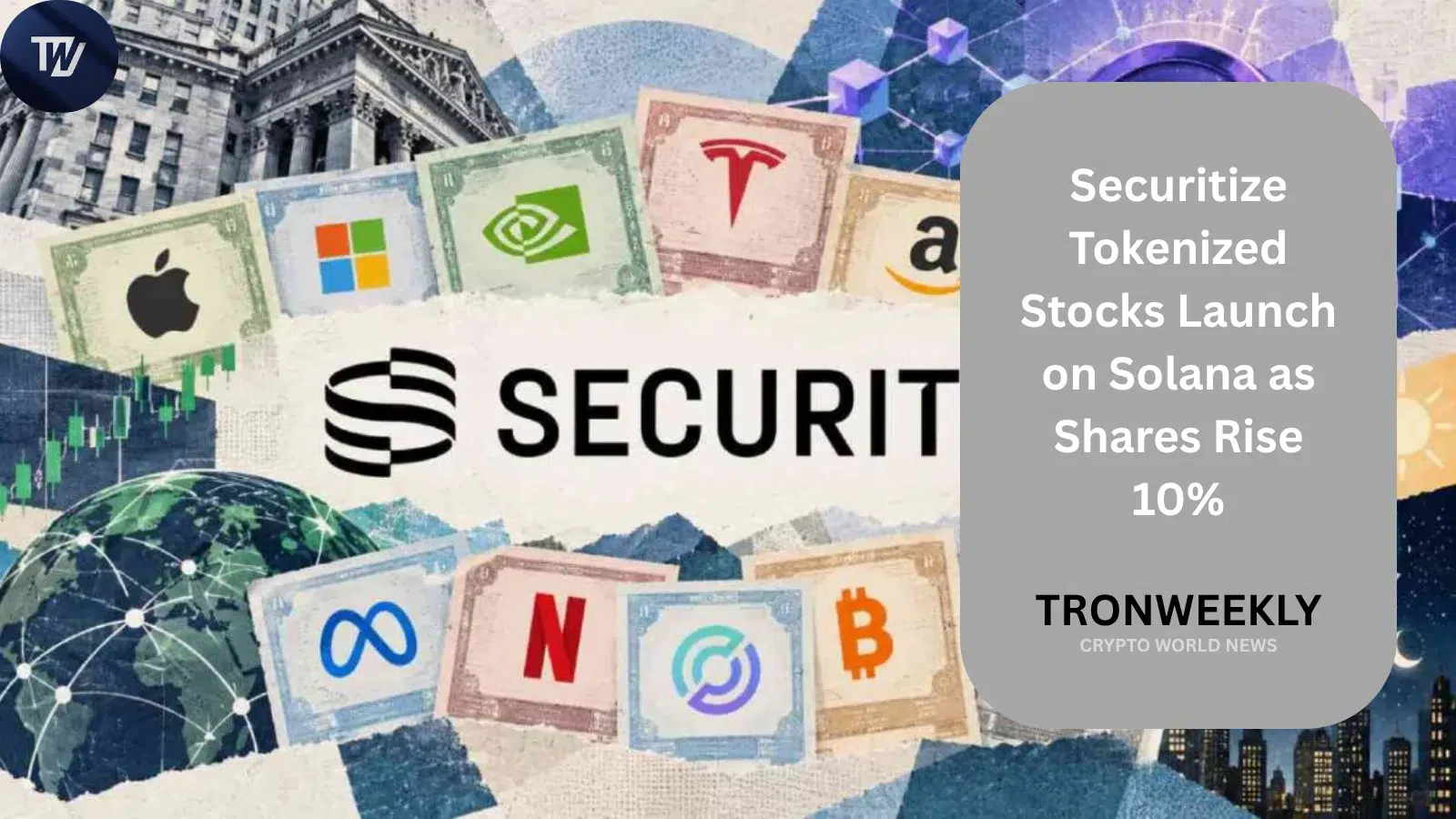 Securitize lanza acciones estadounidenses tokenizadas en Solana mientras sus títulos suben 10%