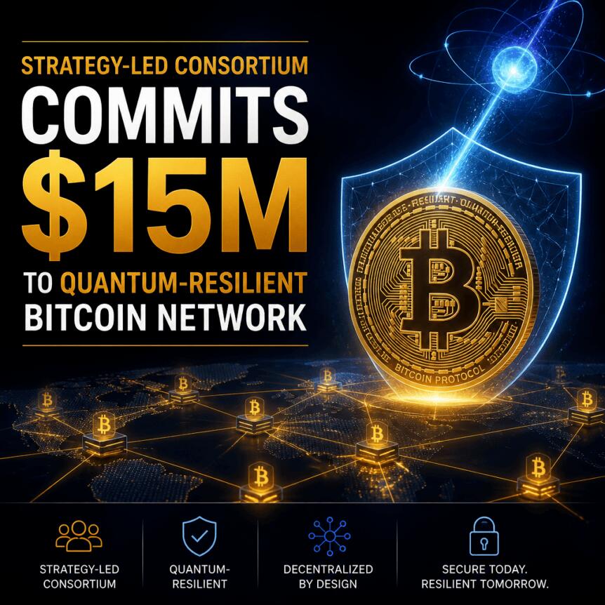 Strategy-Led Bitcoin Security Consortium Commits $15M to Quantum-Resilience Development