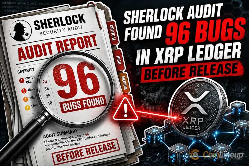 Audyt Sherlock wykrył 96 błędów w kodzie XRP Ledger przed wydaniem