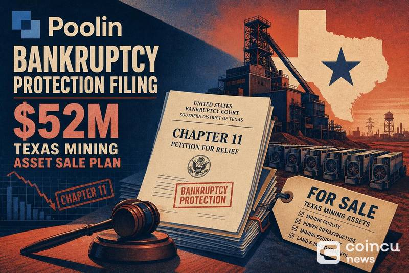 Poolin presenta istanza di protezione fallimentare e pianifica la vendita di asset minerari in Texas per 52 milioni di dollari