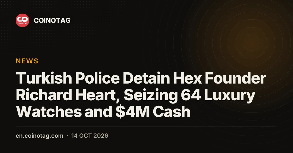 Turecka policja zatrzymała założyciela HEX Richarda Hearta w Stambule, przejmując luksusowe zegarki i gotówkę