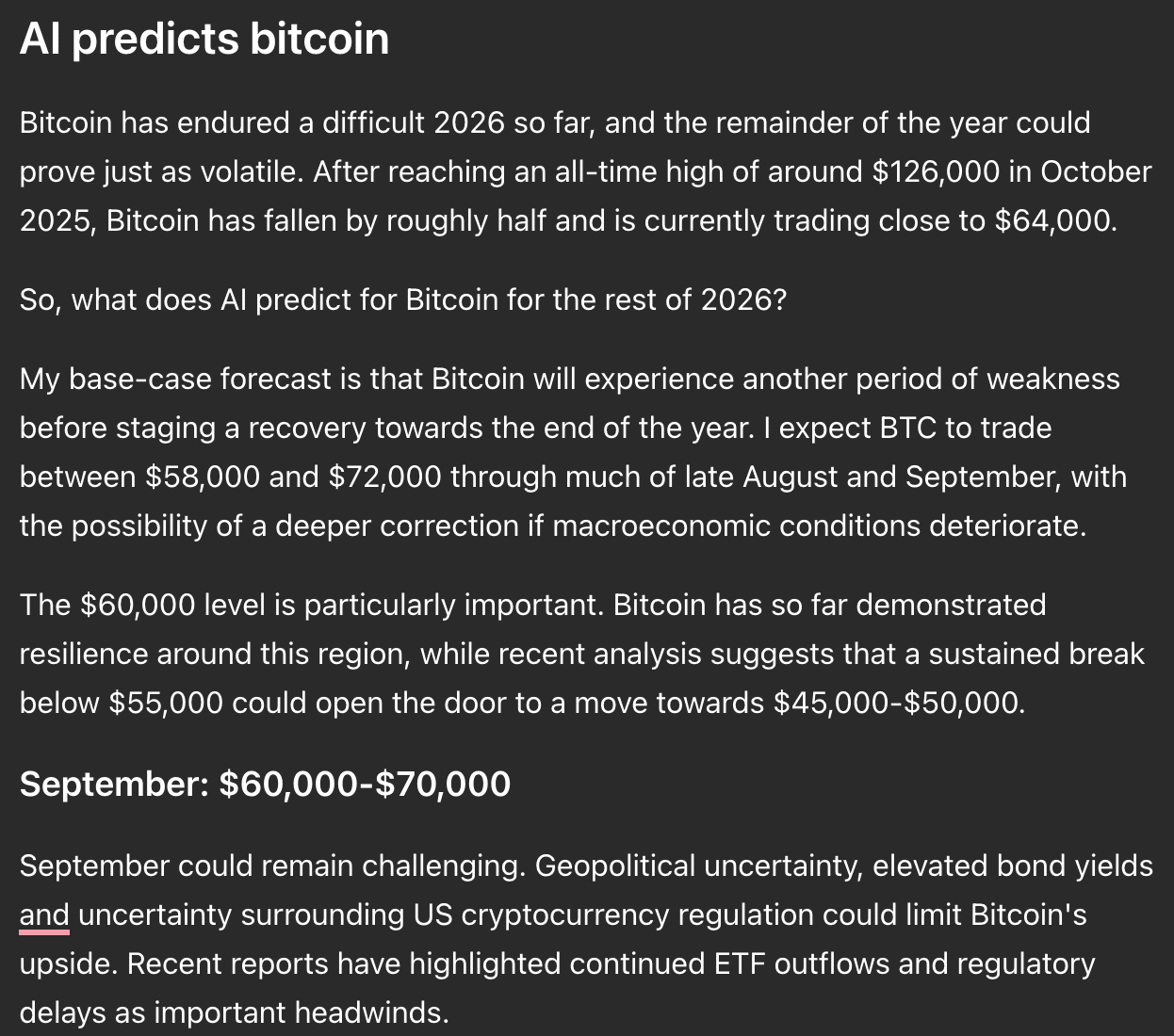 ChatGPT's Bitcoin Forecast Sees Recovery to $105,000 by End of 2026