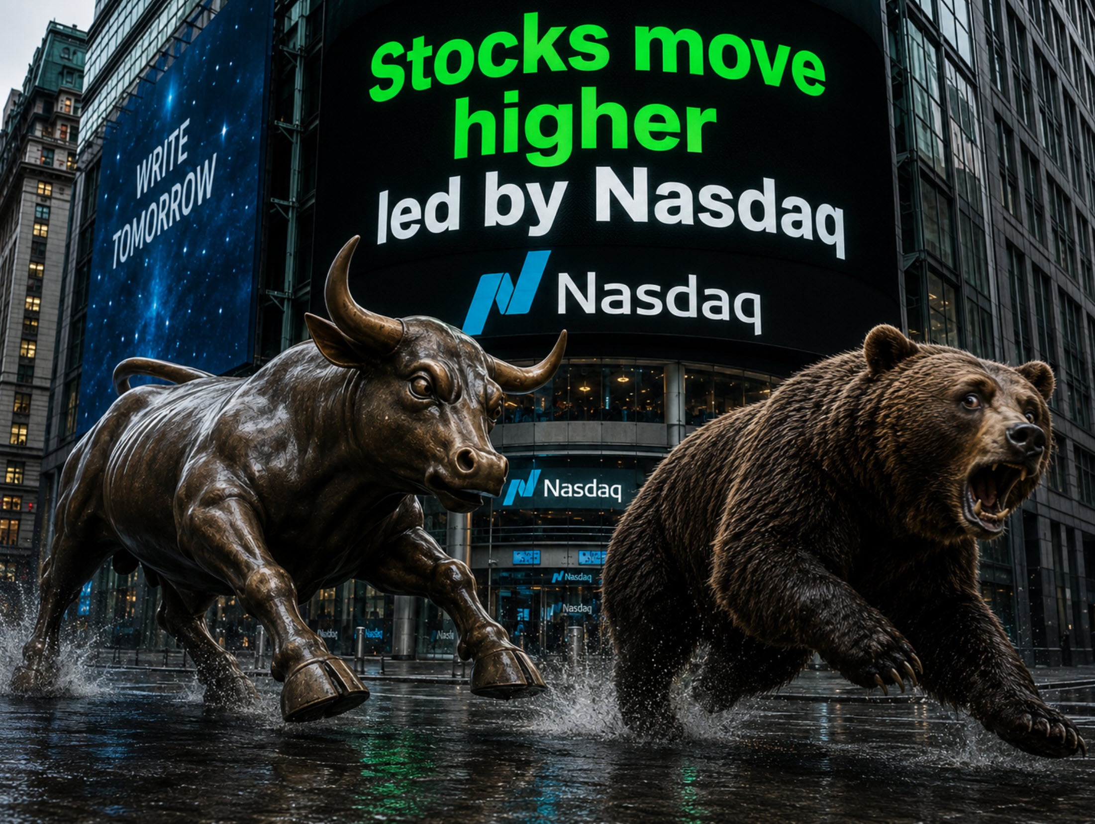 Фондовые индексы США резко отскочили вверх, лидировал Nasdaq после смешанных отчетов крупных технологических компаний