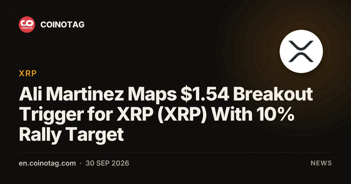 Analyst Ali Martinez benennt $1,54 als Ausbruchstrigger für XRP mit 10 %-Rallye-Ziel
