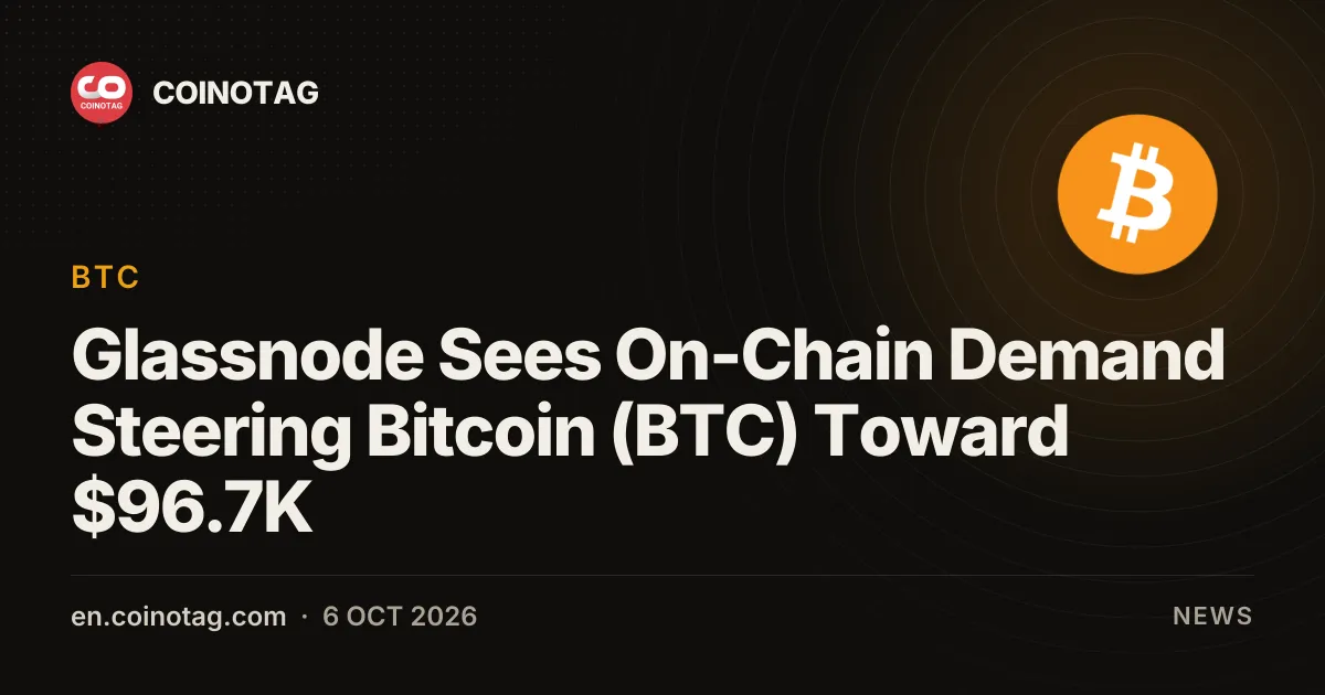Glassnode: спрос в блокчейне направляет Bitcoin (BTC) к $96,7 тыс., пока цена держится выше стены продаж $85 000