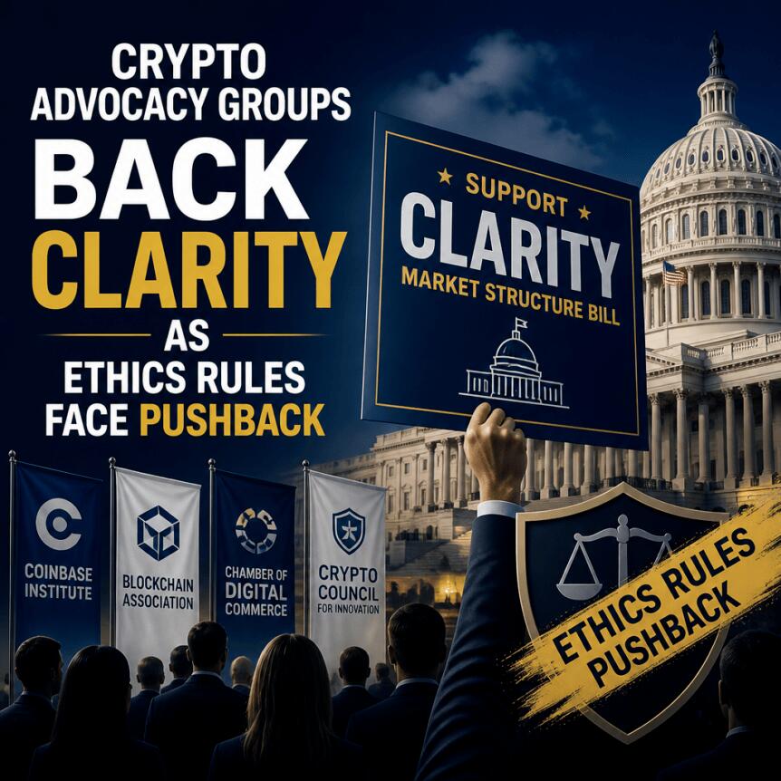 Grupos de Defensa Cripto Instan al Senado a Avanzar la Ley CLARITY en Medio de Disputas sobre Disposiciones Éticas