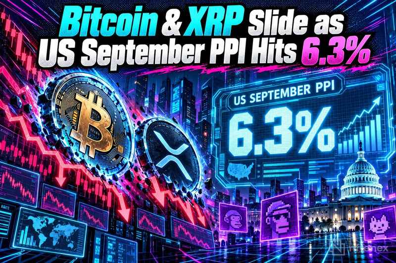 Bitcoin и XRP снижаются на фоне роста PPI США за сентябрь до 6,3%