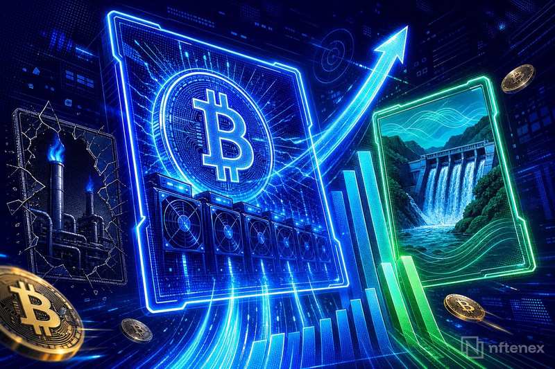 Datos de Cambridge muestran que el consumo eléctrico de la minería de Bitcoin subió 38% mientras la hidroelectricidad superó al gas natural