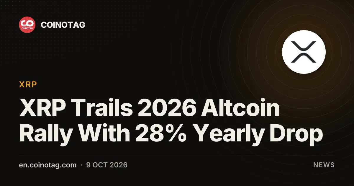 XRP Resta Indietro Nel Rally Delle Altcoin Del 2026 Con Un Calo Annuo Del 28%