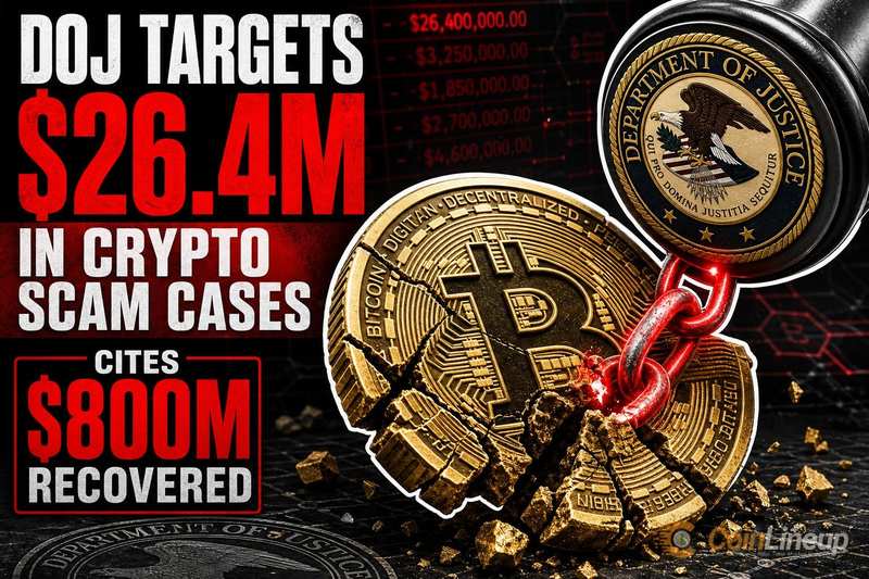 Минюст США требует конфискации криптовалюты на 26,4 млн долларов по пяти делам о мошенничестве и сообщает о возмещении 800 млн долларов