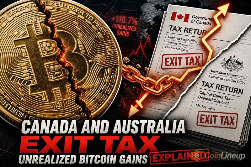 Canada et Australie : l’exit tax et l’imposition des gains latents en Bitcoin expliqués