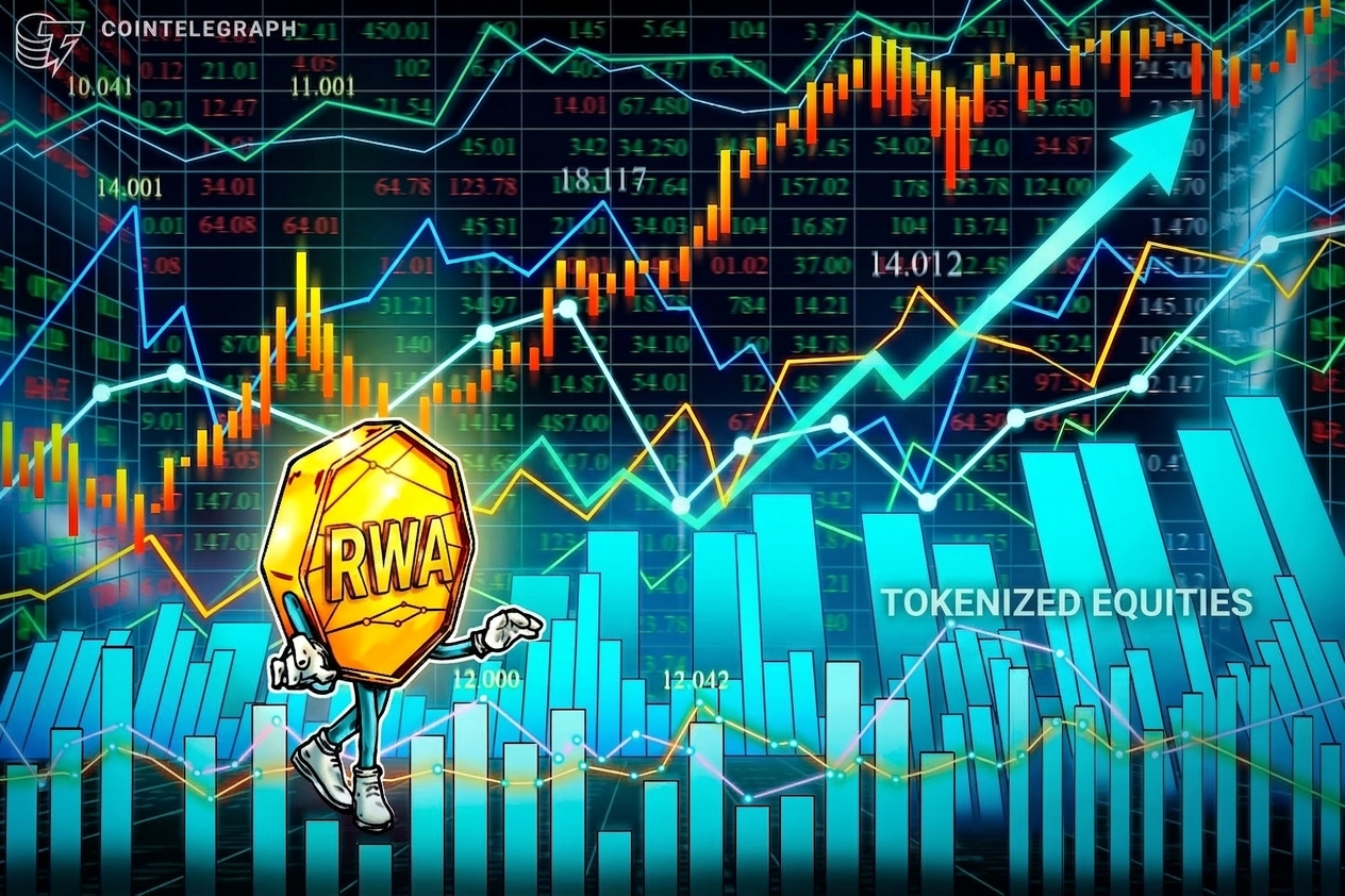 Объём переводов токенизированных акций вырос на 415% за 30 дней до $29,5 млрд: RWA.xyz