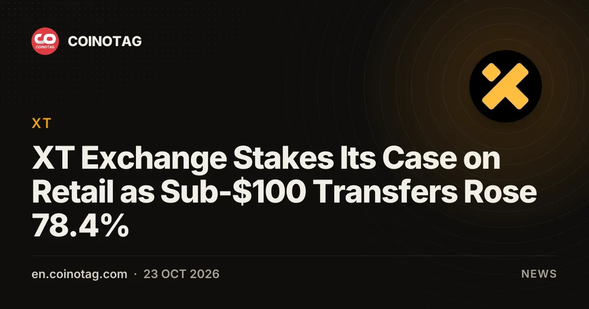 XT Exchange делает ставку на розничных инвесторов: число переводов на сумму до $100 выросло на 78,4%