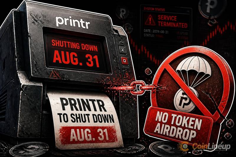 Printr cerrará el 31 de agosto y confirma que no habrá airdrop de tokens