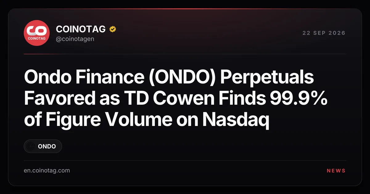 TD Cowen、トークン化米国株への米国内需要は限定的と予測、売買フローは無期限先物へ