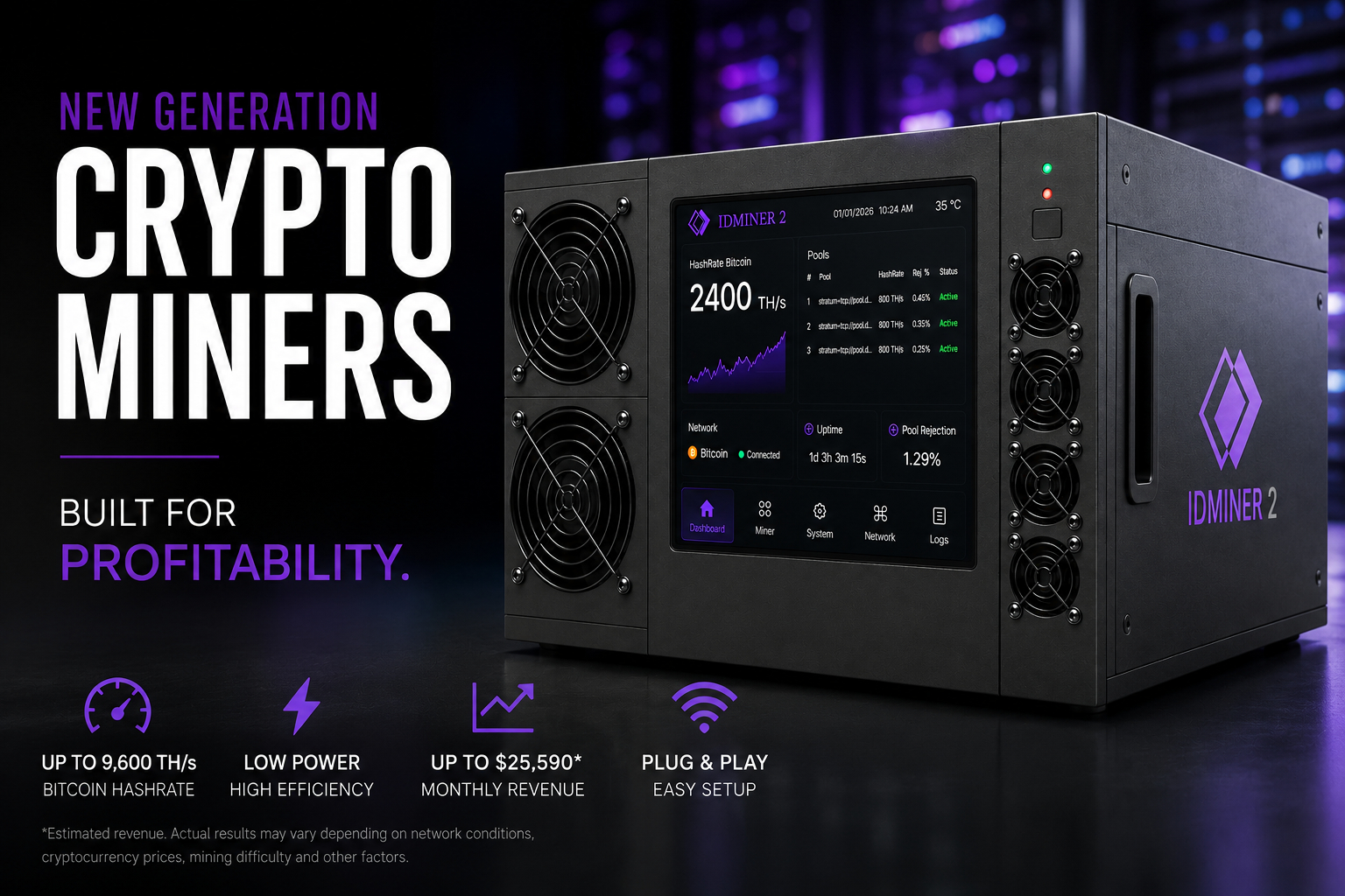 ASICID brengt IDMINER-serie van Bitcoin-, Litecoin- en Dogecoin-mining-systemen uit