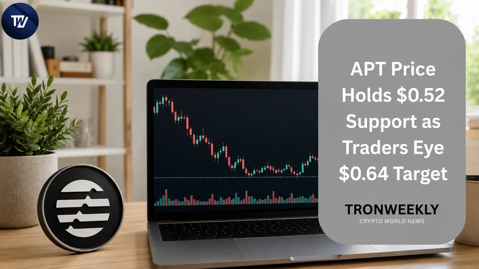 Aptos (APT) houdt steun op $0,52 in stand terwijl dalende wig $0,64-doel in zicht houdt
