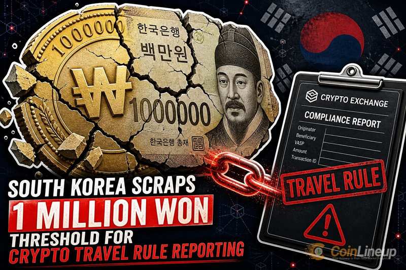 Corea del Sur se prepara para eliminar el umbral de 1 millón de wones para el reporte de la Travel Rule en criptomonedas
