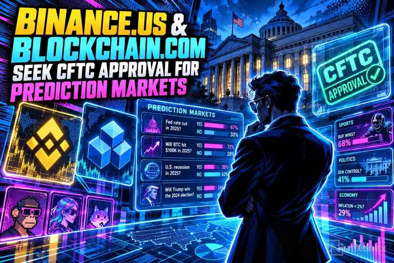Binance.US et Blockchain.com sollicitent l'approbation de la CFTC pour les marchés prédictifs aux États-Unis