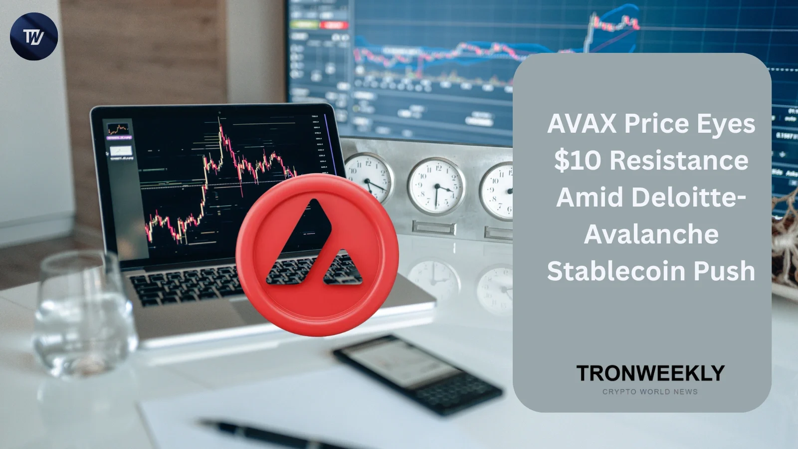 AVAX stößt am 50-Tage-Durchschnitt auf Widerstand, während Deloitte und Avalanche ein Stablecoin-Playbook für Finanzinstitute vorstellen