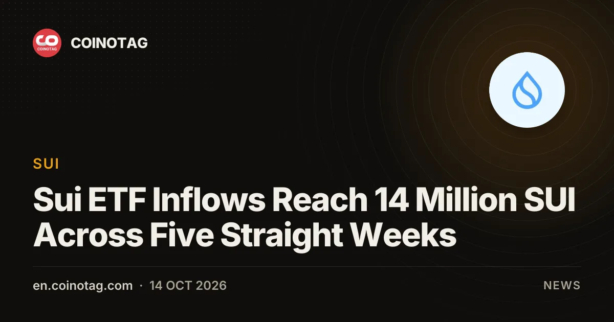Gli ETF spot Sui negli USA registrano la quinta settimana consecutiva di afflussi, aggiungendo 14 milioni di SUI